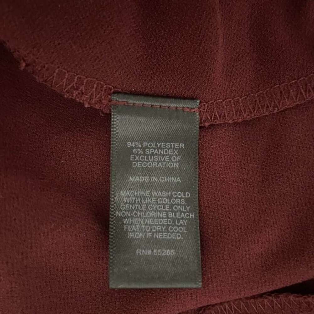 Express Burgundy Halter Maxi Dress with Pink Trim | Size Medium - Picture 12 of 14